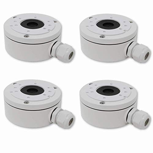 Product Cover DS-1280ZJ-XS Aluminum Bracket Junction Back Box for Hikvision DS-2CD2042WD-I, 2CD20xx Series Bullet Cameras (4 Pack)