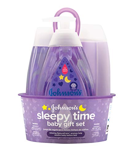 Product Cover Johnson's Sleepy Time Baby Gift Set with Relaxing NaturalCalm Aromas, Bedtime Essentials, 4 Items