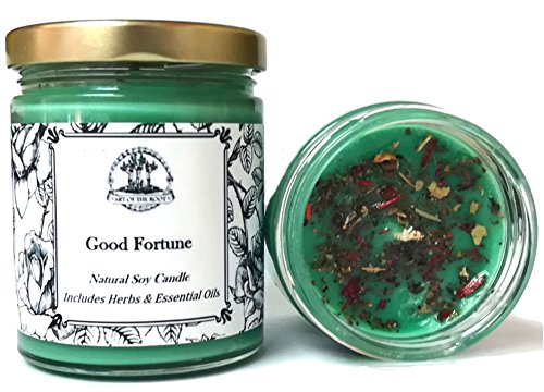 Product Cover Art of the Root Good Fortune Soy Spell Candle 8 oz for Prosperity, Blessings, Healing & Abundance (Wiccan, Pagan, Hoodoo, Magick)
