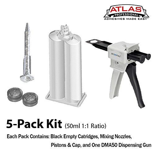 Product Cover Atlas Pro 50ml/1.7oz Empty - 1 to 100 Pack - 1:1 Ratio Dual-Barrel Cartridge & Dispenser Full Kit