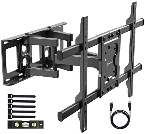 Product Cover EVERVIEW TV Wall Mount Bracket fits to most 37-70 inch LED,LCD,OLED Flat Panel TVs, Tilt Full motion Swivel Dual Articulating Arms, bring perfect viewing angle, Max VESA 600X400, 132lbs Loading