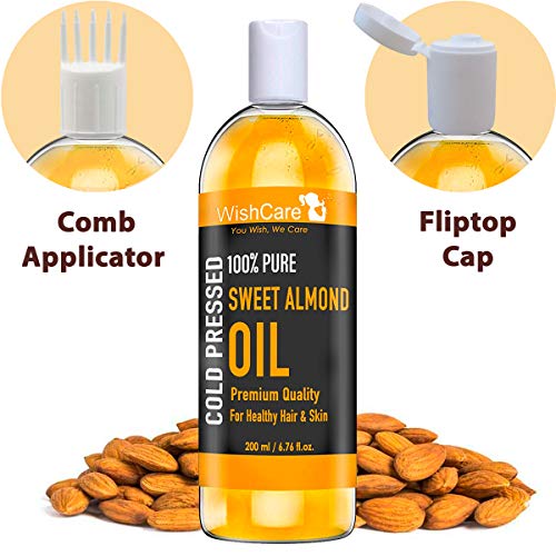 Product Cover WishCare Pure Cold Pressed Sweet Almond Oil for Hair and Skin, 200ml