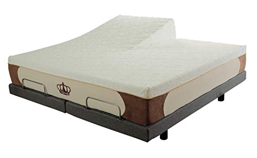 Product Cover DynastyMattress New Cool Breeze 12-Inch HD Gel Memory Foam Mattress for Adjustable Beds (Split Head King)