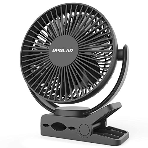 Product Cover OPOLAR Clip Fan, 6700mAh Rechargeable Battery for Hurricane, USB or Battery Powered, Clip & Desk Electric Fan 2 in 1, Portable Small Handheld Fans, Quite for Office, Golf Cart, Car
