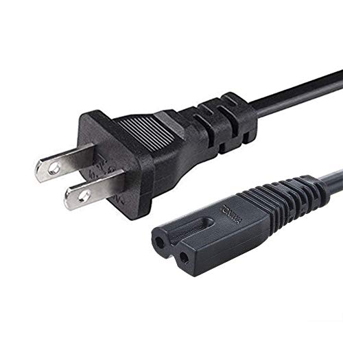 Product Cover TONIWA Power Cord Compatible with Vizio E-M-Series Sharp Insignia TV, Vizio Sound Bar System 2 Prong AC Wall Cable [UL Listed]