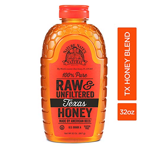 Product Cover Nature Nate's 100% Pure, Raw & Unfiltered Texas Honey; 32oz. Squeeze Bottle; Made in Texas
