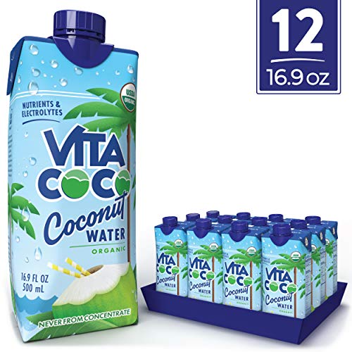 Product Cover Vita Coco Coconut Water, Pure Organic | Naturally Hydrating Electrolyte Drink | Smart Alternative To Coffee, Soda, & Sports Drinks | Gluten Free | 16.9 Oz (Pack Of 12)