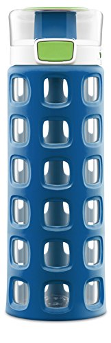Product Cover Ello Dash BPA-Free Tritan Water Bottle with Silicone Sleeve, Touch Down Blue, 20 Oz