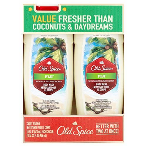 Product Cover Old Spice Fresher Collection Men's Body Wash, Fiji, 16 Ounce (Pack of 2)