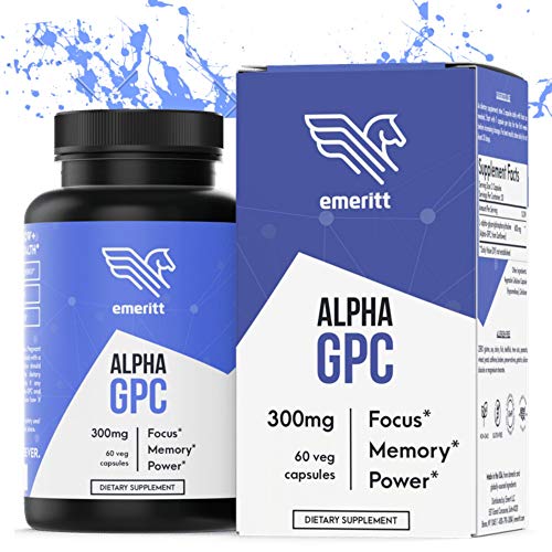 Product Cover Alpha GPC Premium Choline Supplement | Brain Nootropic from Pure Sunflower Lecithin for Brain Support, Enhanced Focus and Memory | Vegan, Non GMO, No Soy, Pharmaceutical Grade | 600 mg 30 Servings