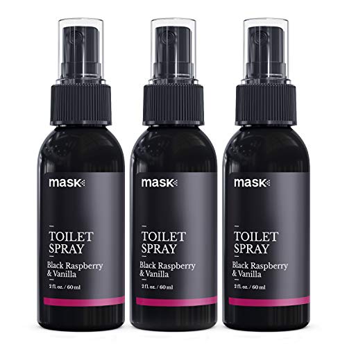 Product Cover Mask Toilet Spray, Black Raspberry & Vanilla, 2-Ounce (3-Pack), Deodorizer Bathroom Spray