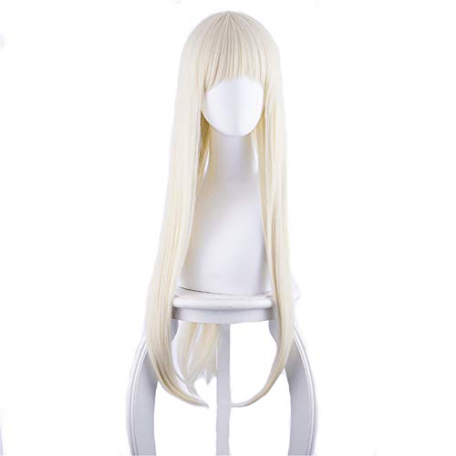 Product Cover Xingwang Queen Anime 100cm Long Straight Blonde Cosplay Wig Women Girls' Party Wigs