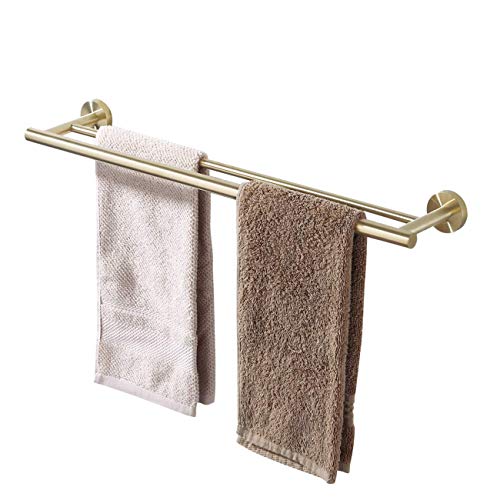 Product Cover Kes 24-Inch Double Towel Bar Bathroom Shower Organization Bath Dual Towel Hanger Holder Brushed PVD Zirconium Gold SUS 304 Stainless Steel, A2001S60-BZ