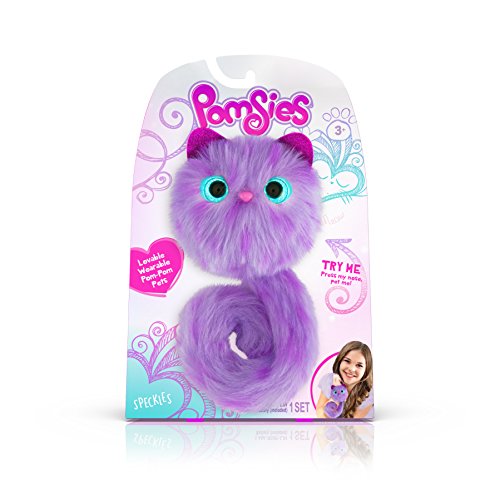 Product Cover Pomsies 1884 Speckles Plush Interactive Toys, One Size, Purple/Lavender