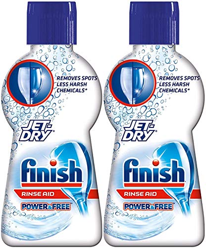 Product Cover Finish 689358586390 Power & Free Rinse Aid with Jet Dry-Shinier Dishes-Less Harsh Chemicals Chemicals-65 Washes Per Bottle-Net Wt. 6.76 FL OZ (200 mL) Each- 2 Pack, 200 mL, 2 Pk, 6.76 Oz