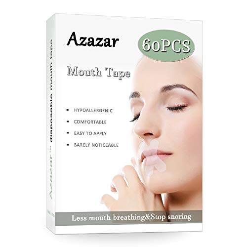 Product Cover Sleep Strips by Azazar(60 PCS)- Advanced Gentle Mouth Tape for Better Nose Breathing, Improved Nighttime Sleeping, Less Mouth Breathing, and Instant Snoring Relief