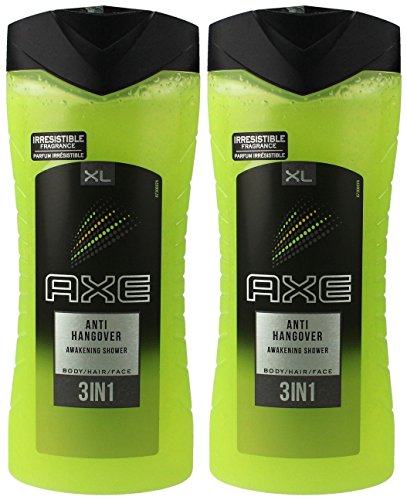 Product Cover Axe XL Anti Hangover 3-in-1 Body Hair and Face Wash, 400 Ml/13.5 Oz (Pack of 2)