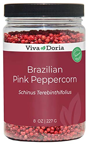 Product Cover Viva Doria Brazilian Pink Peppercorn, Steam Sterilized Whole Pink Pepper, 8 Oz
