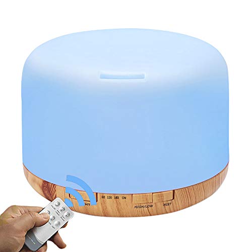 Product Cover COSSCCI Aromatherapy Essential Oil Diffuser Humidifier, 500ML Ultrasonic Cool Air Mist Humidifier with Remote Control, Auto Shut-Off, Timers Setting for Baby Bedroom Home Office Large Room