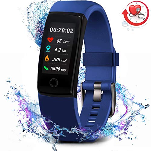 Product Cover MorePro Fitness Tracker Waterproof Activity Tracker with Heart Rate Blood Pressure Monitor, Color Screen Smart Bracelet with Sleep Tracking Calorie Counter, Pedometer Watch for Kids Women Men