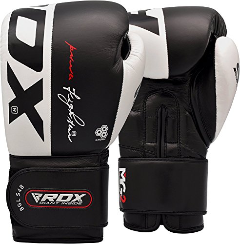 Product Cover RDX Boxing Gloves for Training & Muay Thai - Cowhide Leather Mitts for Sparring, Kickboxing & Fighting - Great for Heavy Punch Bag, Focus Pads, Grappling Dummy and Speed Ball Punching