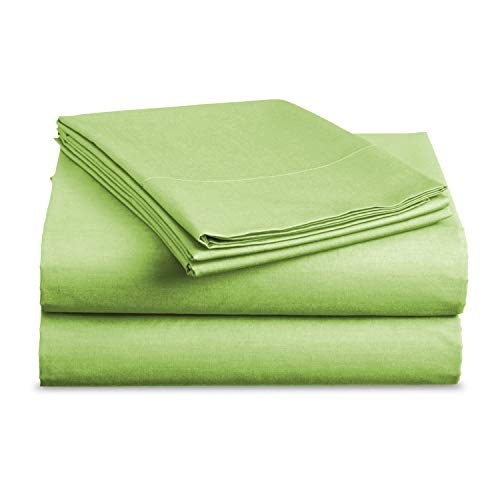 Product Cover Luxe Bedding Sets - Microfiber Sheet Set 3 Piece Bed Sheets, Deep Pocket Fitted Sheet, Flat Sheet, Pillow Case Twin XL - Lime