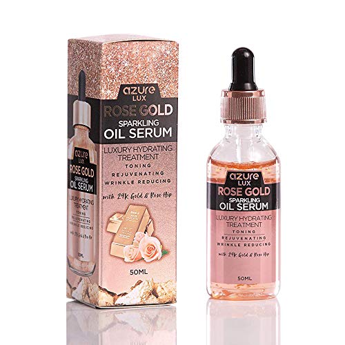Product Cover Rose Gold Anti Wrinkle Sparkling Oil Serum - Wrinkle, Fine Line & Acne Scar Reducing | Hydrates and Moisturizes Skin | Tones and Rejuvenates - 50ml