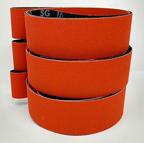 Product Cover Norton Blaze 2x72 Premium Ceramic Sanding Sharpening Belts 3 Pack with 36 Grit, 80 Grit, 120 Grit Belts