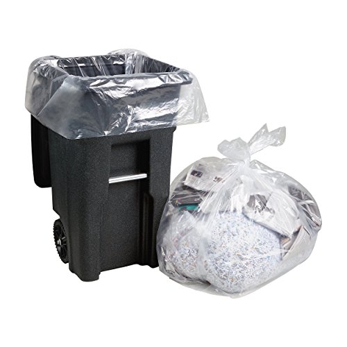 Product Cover 95-100 Gallon Clear Trash Bags, Large Plastic Garbage Bags, 25/Count, 61