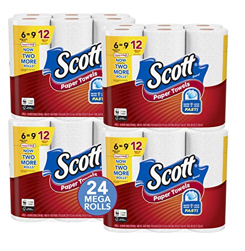 Product Cover Scott Paper Towels Choose-A-Sheet, White, 24 Mega Roll Plus