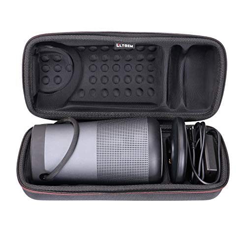 Product Cover LTGEM EVA Hard Case for Bose SoundLink Revolve+ Portable & Long-Lasting Bluetooth 360 Speaker. Fits Charging Cradle, AC Adaptor and USB Cable. (Black)