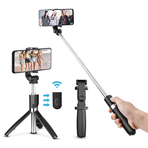 Product Cover ELEGIANT Selfie Stick Tripod Bluetooth, Extendable Monopod Selfie Stick Tripod Stand with Wireless Remote for iPhone 11 11 Pro X XR XS MAX 8 7 6 Plus, Galaxy S9 S8 Plus Note8, Huawei and More