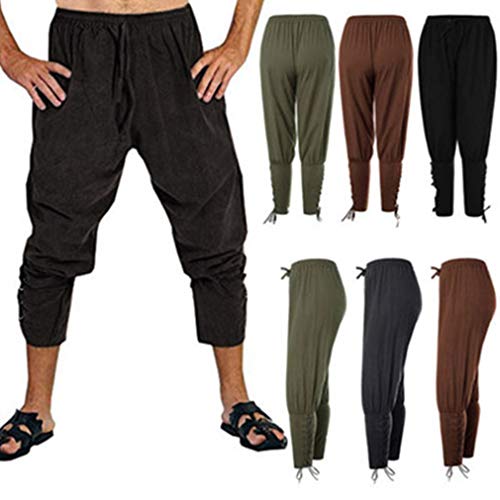 Product Cover Mens Renaissance Pants Pirate Costume Ankle Banded Trousers