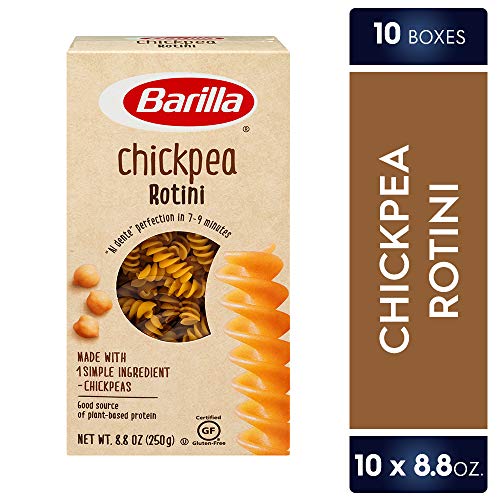 Product Cover Barilla Chickpea Pasta, Gluten Free Pasta, Rotini, 8.8 Ounce (Pack of 10)