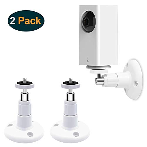 Product Cover FastSnail Wyze Cam Pan Wall Mount, Adjustable Indoor and Outdoor Security Mount for Wyze Cam Pan and Other Camera with Same Interface(Standard Size) 2 Pack, White