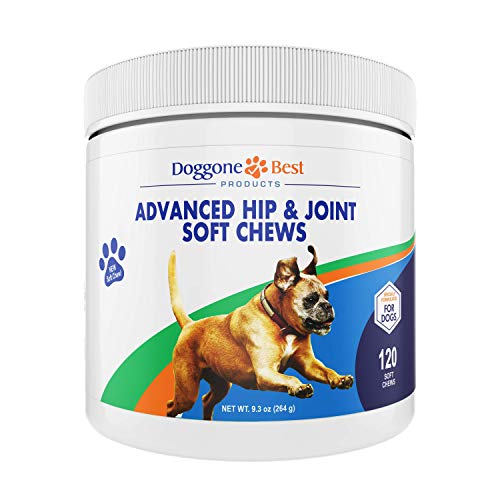 Product Cover Dog Joint Supplement Chews - All Natural Glucosamine, Chondroitin, MSM & Organic Turmeric is Best to Help Relieve Hip & Joint Pain - Tasty Duck Flavored Treats - Made in The USA - 120 Soft Chews