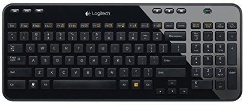 Product Cover Logitech K360 Wireless USB Desktop Keyboard - Compact Full Keyboard, 3-Year Battery Life (Glossy Black) (Renewed)