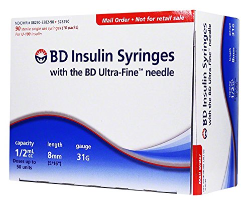 Product Cover BD Ultra-Fine Insulin Syringes Short Needle 31G 1/2cc 5/16