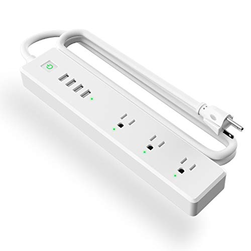 Product Cover meross Smart Power Strip, Wi-Fi Surge Protector, Alexa, Google Home & IFTTT Supported, Remote Control, With 3 AC Outlets and 4 USB Ports,16A -MSS425E