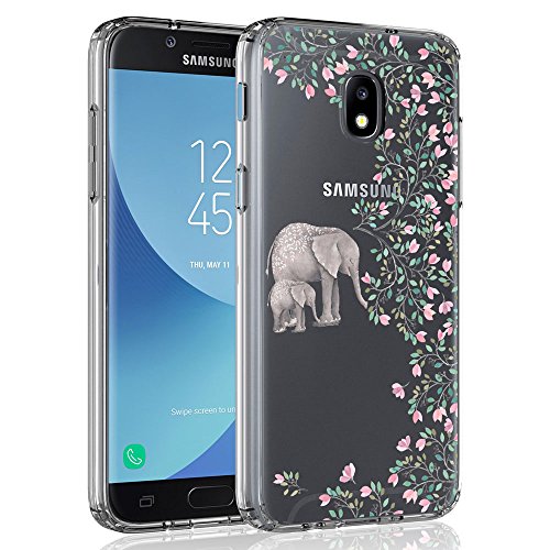 Product Cover Case for Samsung Galaxy J3 2018/J3 V 2018/J3 Achieve/Express Prime 3/Amp Prime 3/J3 Eclipse 2/J3 Prime 2/J3 Star/J3 Orbit/Sol 3/J3 Aura/J3 Emerge 2018, SYONER Ultra Slim Clear Phone Case [Elephant]
