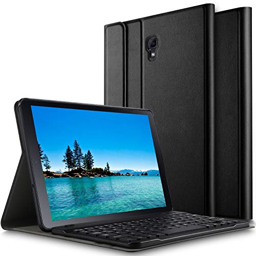 Product Cover IVSO Keyboard Case for Samsung Galaxy Tab A 10.5, Detachable Wireless Keyboard Stand Case Cover for Samsung Galaxy Tab A 10.5 2018 Release SM-T590 (Wi-Fi) SM-T595 (LTE) Tablet(Black)