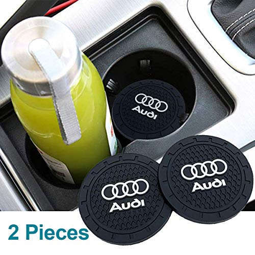 Product Cover Auto Sport 2.75 Inch Diameter Oval Tough Car Logo Vehicle Travel Auto Cup Holder Insert Coaster Can 2 Pcs Pack Fit Audi Accessories