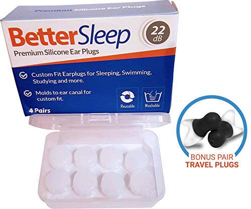 Product Cover Better Sleep Moldable Silicone Earplugs for Sleep, Swimming, Studying, Snoring, Concerts, Noise Cancelling