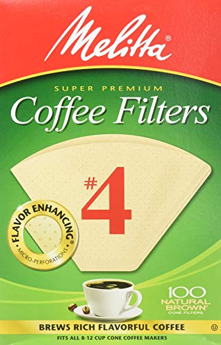 Product Cover Melitta Cone Coffee Filters, Natural Brown #4, 300 Count (Pack Of 3)