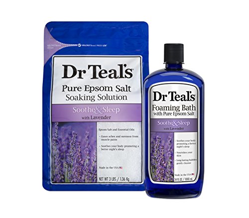 Product Cover Dr Teal's Epsom Salt Soaking Solution and Foaming Bath with Pure Epsom Salt, Lavender