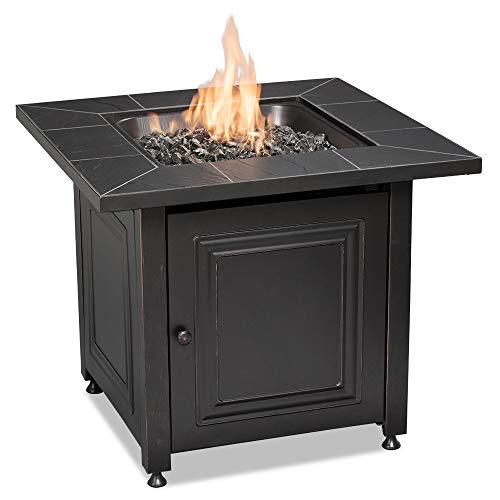 Product Cover Endless Summer GAD15255SP Square LP Gas Outdoor, Oil Rubbed Bronze Fire Table, Black