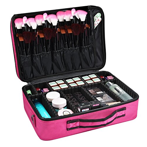 Product Cover 3 Layer Cosmetic Organizer By House of Quirk Beauty Artist Storage Brush Box with Shoulder Strap
