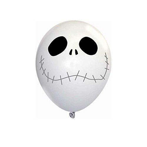 Product Cover Besttt-Seller 12 inch Halloween Jack（ Skeleton），Jack Skellington Latex Balloons---6 pcs
