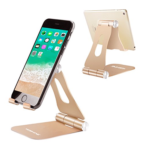 Product Cover Cell Phone Stand for Desk, YOSHINE Portable Cell Phone Holder Adjustable Tablet Stand Aluminum Stand Holder Cradle Charging Dock for Nintendo Switch All Smartphones and Tablets (4-13