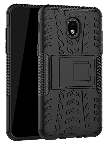 Product Cover Galaxy J7 Refine Case,J7 V 2018,Galaxy J7 Top,J7 Crown,J7 Aero,J7 Aura,J7 Eon,J7 Star Case, Yiakeng Shockproof Protective with Kickstand Phone Cases for Samsung J737V,J737T (Black)